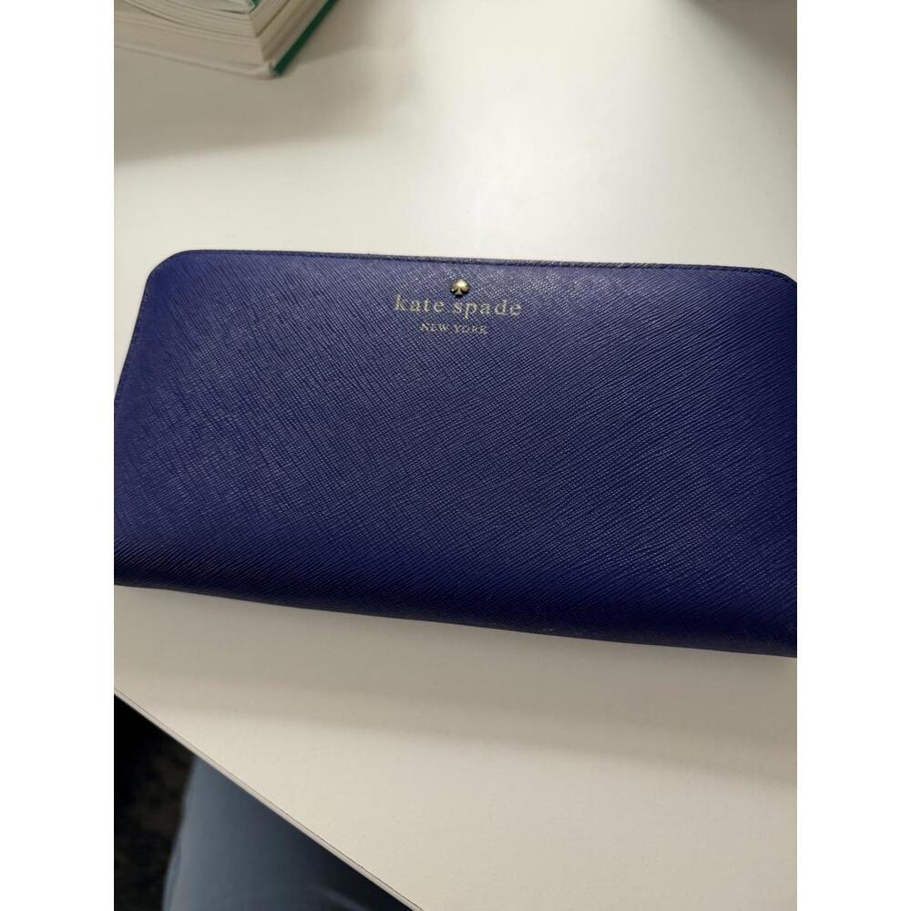 Kate Spade New York Blue Zip Around Wallet